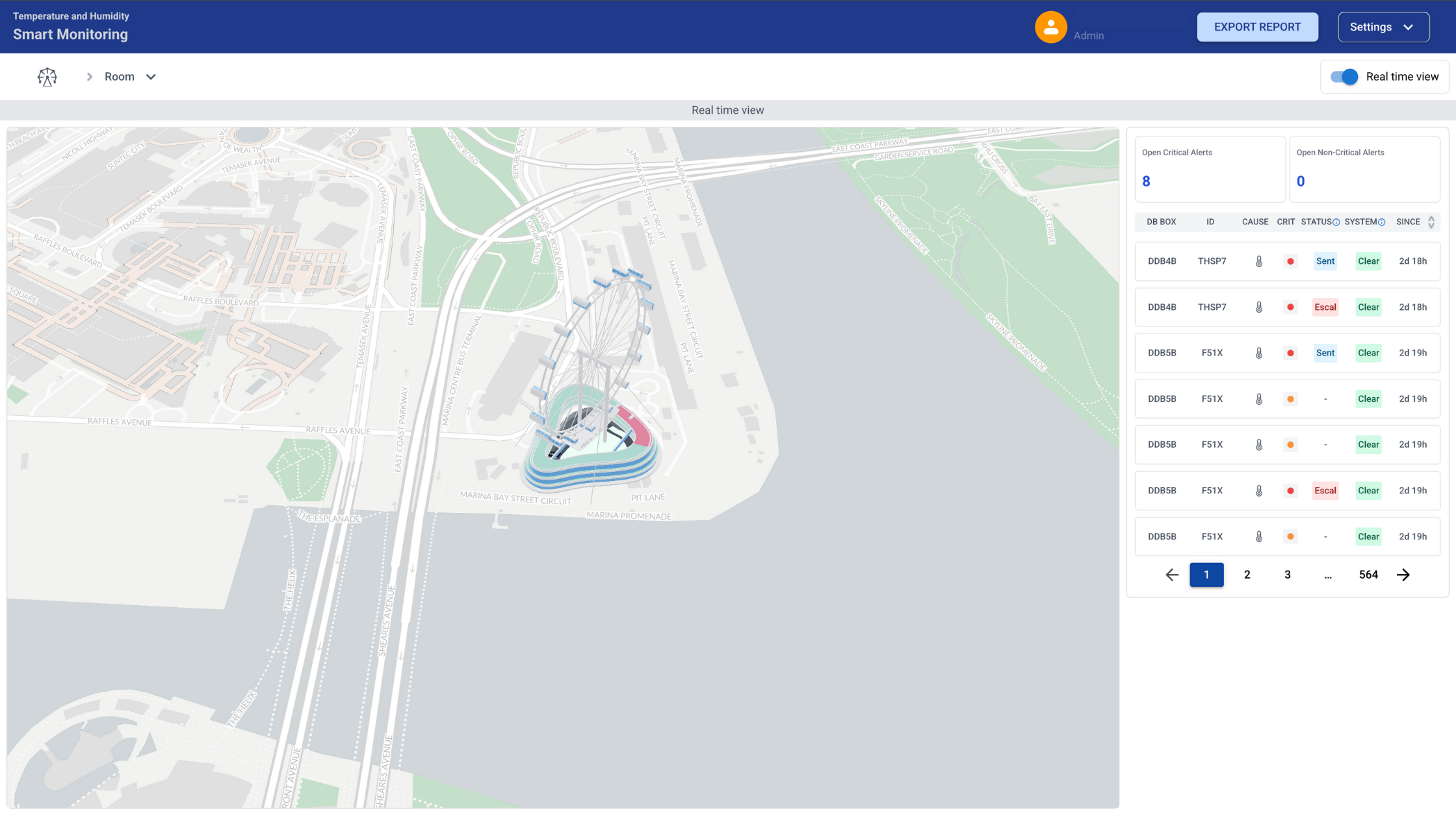 SkyView IoT Monitoring Dashboard for Singapore Flyer